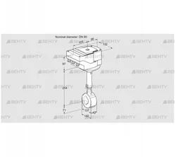 IBHS80W01A/40A3DR10 (88303706) Дроссельная заслонка Kromschroder