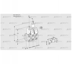 VCS2E50R/50R05NLWR/PP-3/PPPP (88104900) Сдвоенный газовый клапан Kromschroder