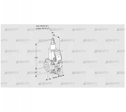 VAS2T50N/LQ (88001863) Газовый клапан Kromschroder