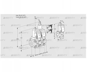 VCS1E20R/20R05NLWGR8/PPPP/PPBS (88105593) Сдвоенный газовый клапан Kromschroder