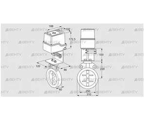 IDR250Z03D350AS/50-30Q20E (88303744) Дроссельная заслонка Kromschroder