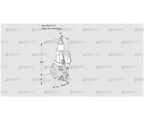 VAS2T25/-N/LQSR (88025839) Газовый клапан Kromschroder