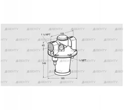 GIK 40TN02-5BZ (03155154) Регулятор соотношения газ/воздух Kromschroder