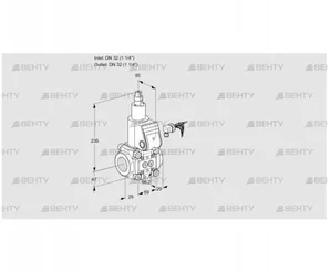 VAS232R/LQ (88010652) Газовый клапан Kromschroder