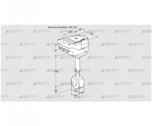 IBHS100Z01A/40A3AR10 (88301843) Дроссельная заслонка Kromschroder