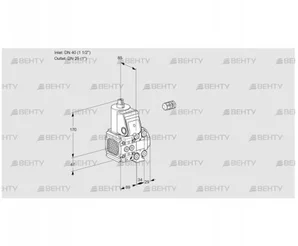 VAS2E40F/25R05FNVWR/PP/PP (88102473) Газовый клапан Kromschroder