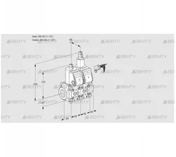 VCS2E40R/40R05NLWR/PPPP/PPPP (88103083) Сдвоенный газовый клапан Kromschroder