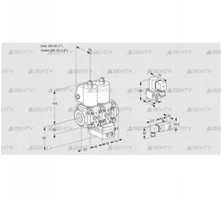 VCG1E25R/15R05NGEWL/MMBY/2-PP (88102814) Клапан с регулятором соотношения Kromschroder