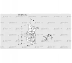 VAD240R/NWSR-50A (88023979) Газовый клапан с регулятором давления Kromschroder