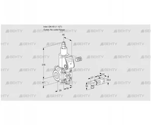 VAS240/-R/LW (88003106) Газовый клапан Kromschroder