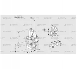 VAG1E25R/25R05GEVWR/3-/ZY (88107791) Газовый клапан с регулятором соотношения Kromschroder