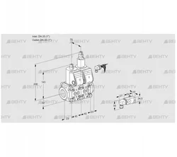 VCS1E25R/25R05NLWR/2-PP/PPPP (88100730) Сдвоенный газовый клапан Kromschroder