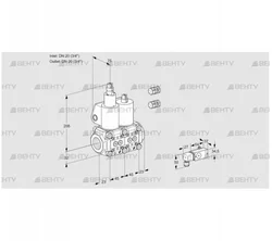 VCS1E20R/20R05LNWL3/PPPP/2--4 (88103061) Сдвоенный газовый клапан Kromschroder