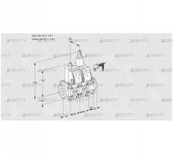 VCS2E32R/32R05NLVWR/PPPP/PPPP (88106964) Сдвоенный газовый клапан Kromschroder