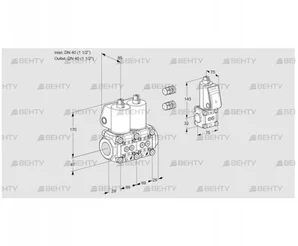 VCS2E40R/40R05NNWL3/PPZS/PPPP (88106555) Сдвоенный газовый клапан Kromschroder