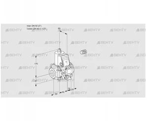 VAS2E50R/40R05NVWR/PP/PP (88102454) Газовый клапан Kromschroder