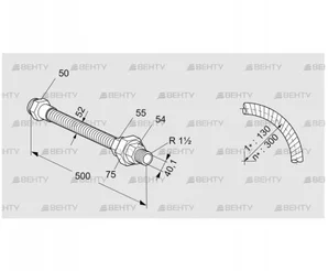 ES 40RA500 (03263061) Шланг из нержавеющей стали Kromschroder